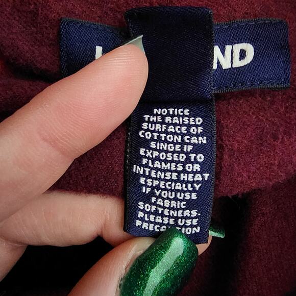 Land's End Big Casual Button Down Maroon Cotton Shirt | Men's XXL/T - Picture 14 of 15